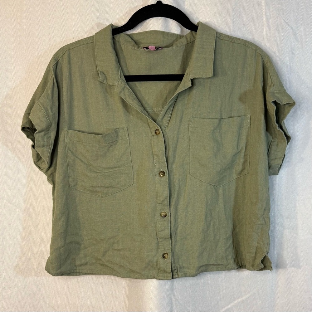 Miami Sage Green Women's Button-Down Shirt